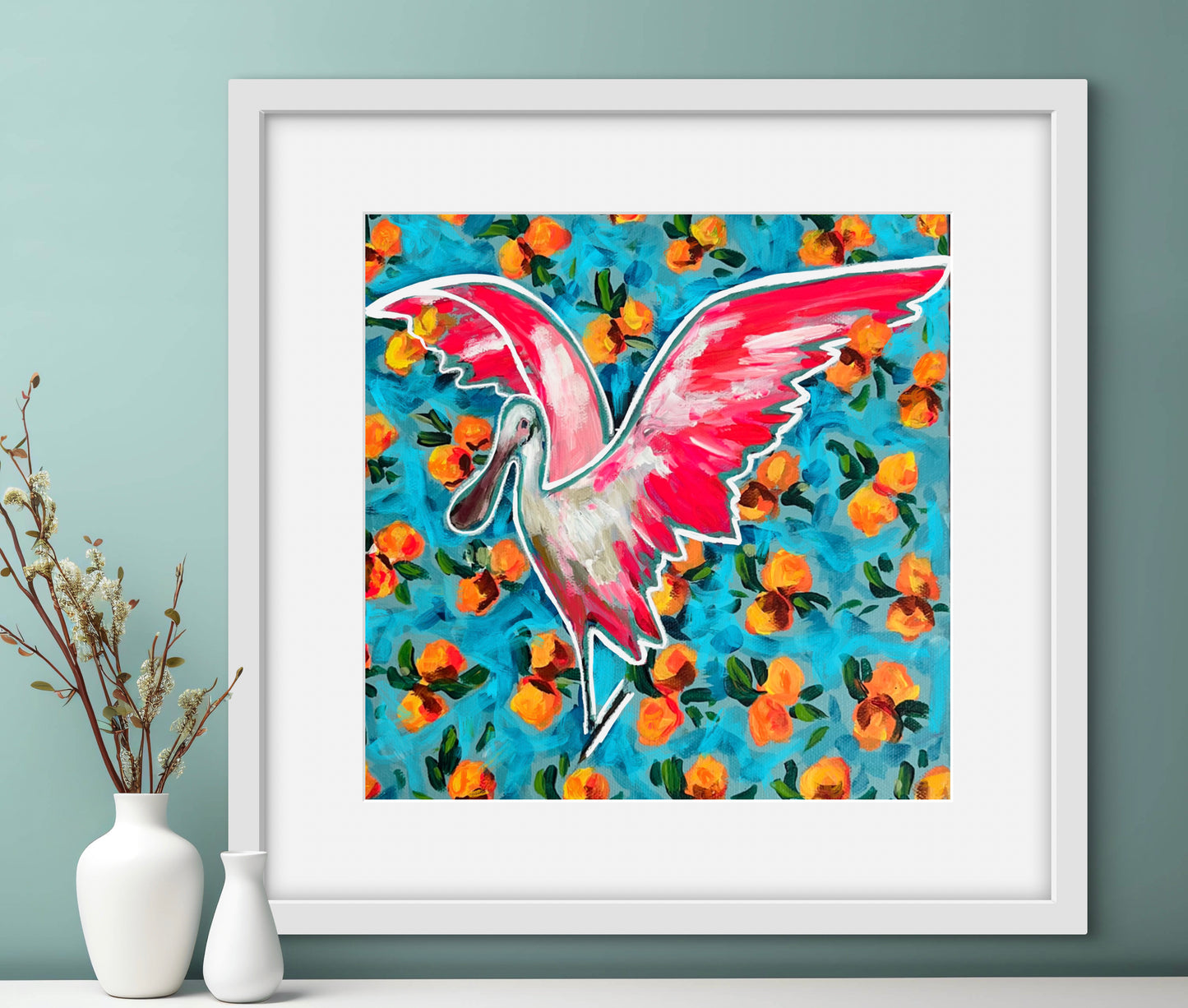 Spoonbill in Orange PRINT