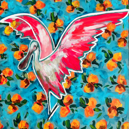 Spoonbill in Orange PRINT