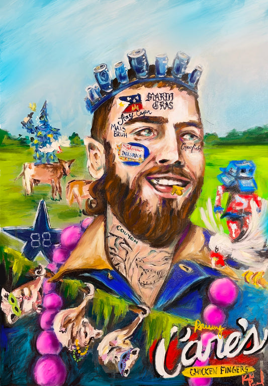 Post Malone Mardi Gras Print